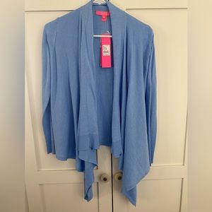 NWT LP Danique Cardigan heathered blue peri